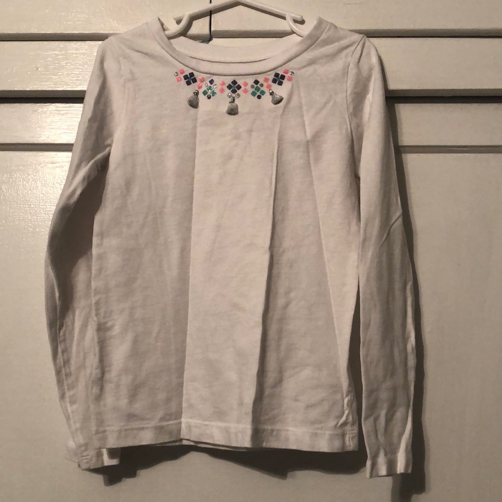 Girls white long sleeve shirt